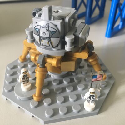 Das Mondlandemodul, gebaut aus Lego-Steinen.
